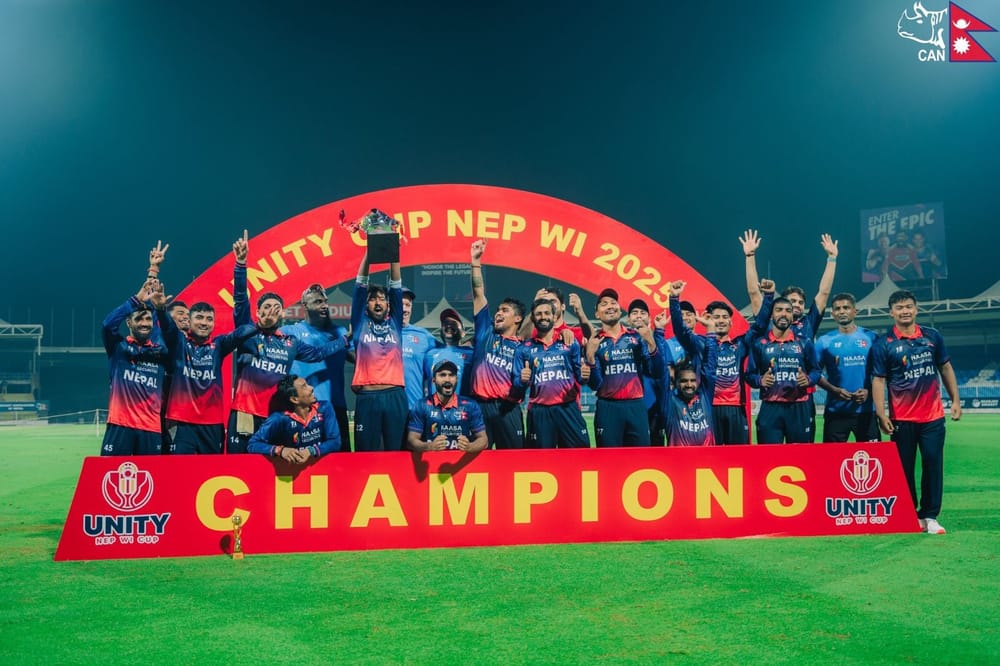 Nepali cricket team win aganist West Indies